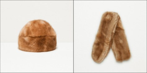 Zara soft furry hat and stole 