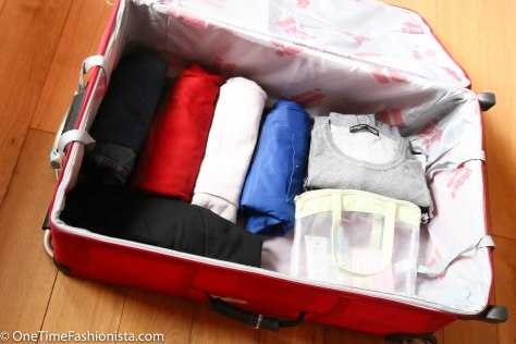 Minimum space, maximum items to pack: roll and fold the heavy pieces like trousers, jeans and jackets to save space in your suitcase 